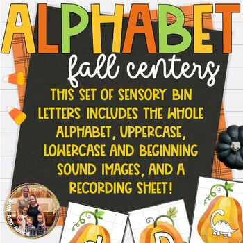 Autumn Sensory Bin Alphabet Matching Center