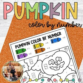 Pumpkin Color by Number Sense Coloring Worksheets Pumpkin Coloring Activities