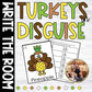 Turkey In Disguise Thanksgiving Write the Room for Fall