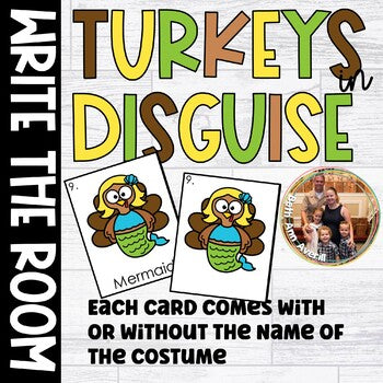Turkey In Disguise Thanksgiving Write the Room for Fall