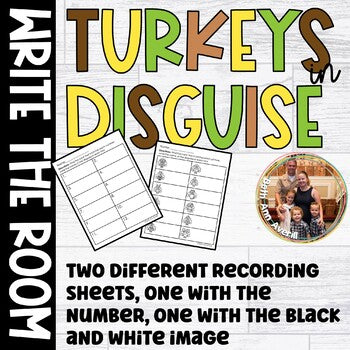 Turkey In Disguise Thanksgiving Write the Room for Fall