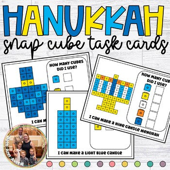 Hanukkah Snap Cube Task Card Mats