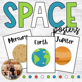 Planets of the Solar System Posters Printables Space Theme