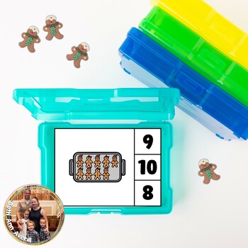 Gingerbread Man Counting Matching Numbers Clip Cards