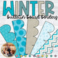 Winter Bulletin Board Borders Blue and Beige