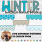 Winter Bulletin Board Borders Blue and Beige