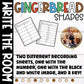 Gingerbread Man Write the Room Math Writing Centers with Shapes Recognition