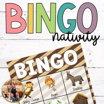 Nativity Bingo Christmas Party Games for Christmas Bible Activities Preschool