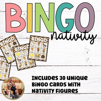Nativity Bingo Christmas Party Games for Christmas Bible Activities Preschool