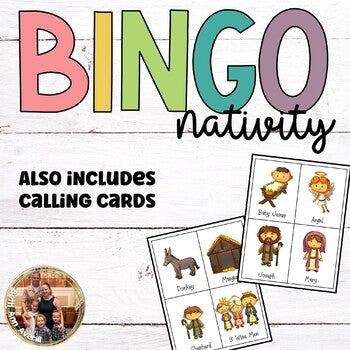 Nativity Bingo Christmas Party Games for Christmas Bible Activities Preschool