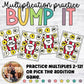 Multiplication Bump Game Math Dice Popcorn Party