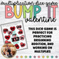Valentine Math Bump Games for Multiplication Practice Sheets