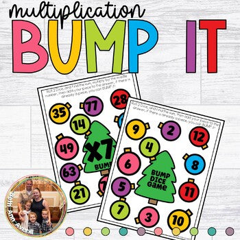 Christmas Multiplication Bump Game Math Dice