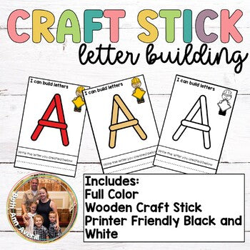 Popsicle Sticks Activities Upper Case Alphabet Letters Craft Task Cards