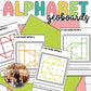Geoboard Task Cards Lowercase Alphabet