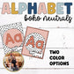 Neutral Boho Alphabet Posters Classroom Decor