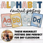 Neutral Boho Alphabet Posters Classroom Decor