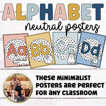 Neutral Boho Alphabet Posters Classroom Decor