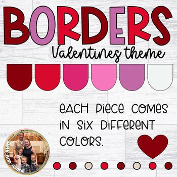 Valentine's Day Bulletin Board Borders Set