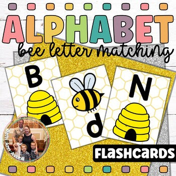 Letter Match Spring Theme Bees and Beehives