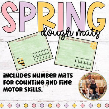 Spring Play Dough Mats for Preschoolers