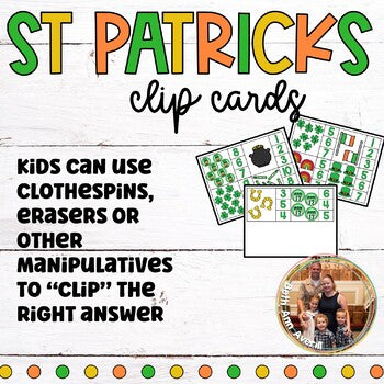 St Patrick's Day Counting Clip Cards