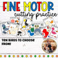 Cutting and Pasting Birds Paper Craft