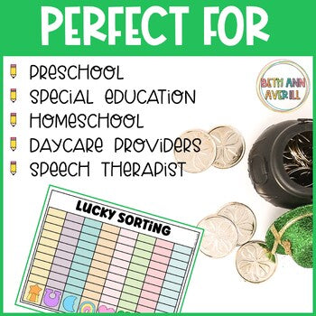Lucky Charms Graphing St Patrick's Day Math Centers Sort and Count