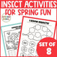 Bugs and Insects Activities for Spring Activities