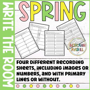 Spring Write the Room Kindergarten