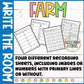 Farm Write the Room Kindergarten