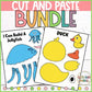 Cut and Paste Craft Activity Bundle for Centers Including Spring and Ocean