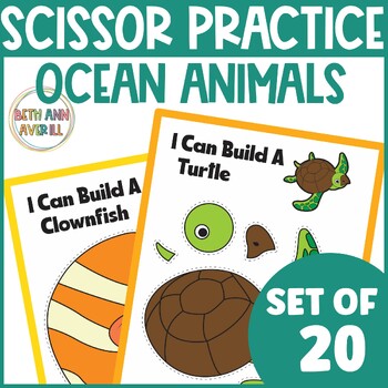 Ocean Animal Cut and Paste Craft Beach Theme Activities Kindergarten