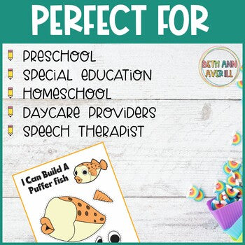 Ocean Animal Cut and Paste Craft Beach Theme Activities Kindergarten