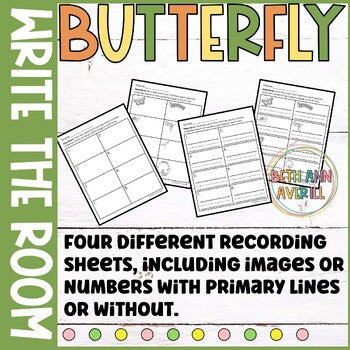 Butterfly Write the Room Butterfly Life Cycle for Kindergarten