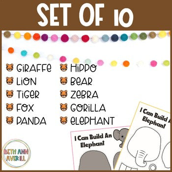 Zoo Cut and Paste Spring Safari Crafts Zoo Animal Printable Worksheets