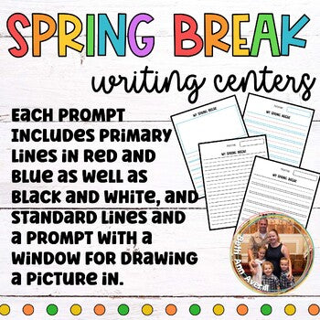 What I Did Over Spring Break Writing Prompts for Writing Centers