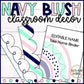 Navy Mint Blush Classroom Decor Set