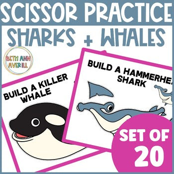 Shark Craft Cut and Paste Craft for Shark Activities and Shark Week Craft