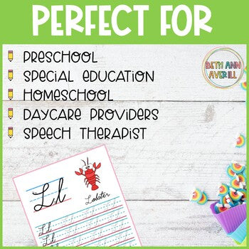 Beth Is Cursive Cursive Alphabet Handwriting Practice Ocean Writing Pages Learning Cur ...