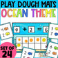 Ocean Counting Play Dough Mats Fine Motor Activities for Math in Kindergarten