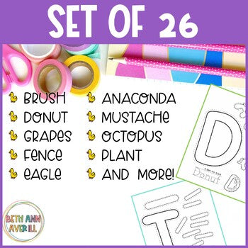 Uppercase Alphabet Letter Crafts Cut and Paste Create Your Own Alphabet Book