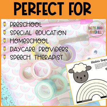 Farm Rainbow Shaped Animal Crafts for Preschool Fine Motor Skills