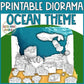 Ocean Habitat Diorama Activity Ocean Animal Theme Cut and Paste Craft