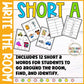 Short A Write the Room for Kindergarten Writing Center with CVC Fluency