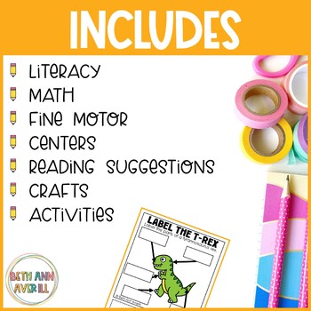 All About Dinosaur Activities Thematic Unit PBL for Fossils and Paleontologists