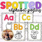 Dotted Alphabet Posters Watercolor Spotted Brights Classroom Decor