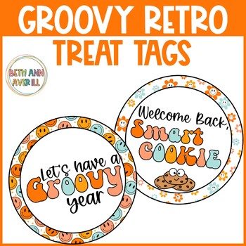 Back to School Meet the Teacher Treat Tags for Groovy Boho Retro Classroom Decor