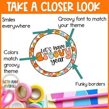 Back to School Meet the Teacher Treat Tags for Groovy Boho Retro Classroom Decor