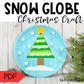 Snow Globe Winter Tree Paper Plate Craft
